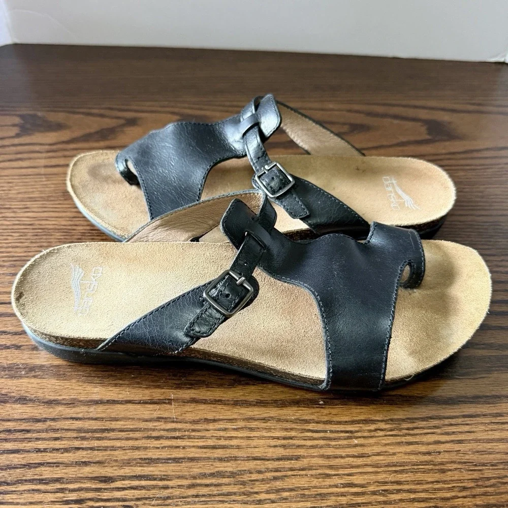 Dansko Shoes Womens Size 9 (40) Remi Sandals Black Slip On Walking